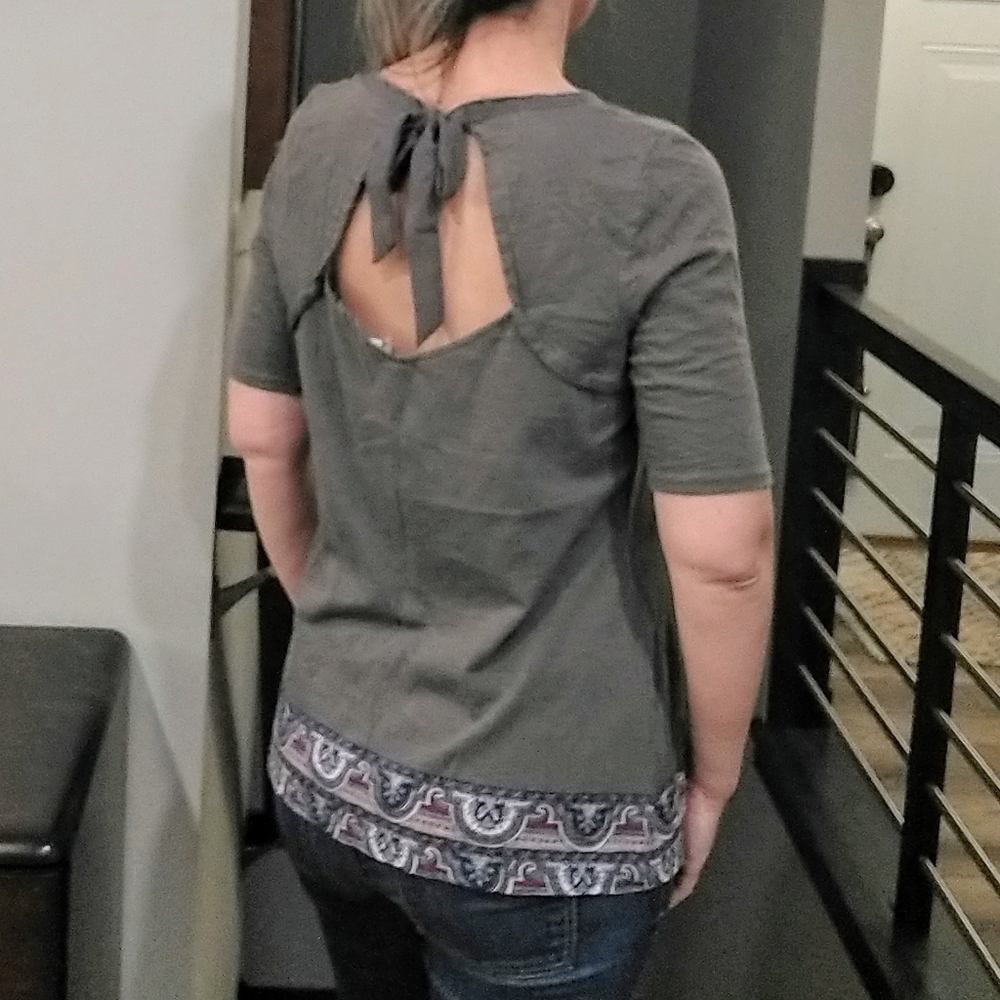 ANTHROPOLOGIE brilliant bow akemi + kin top M - Picture 9 of 11